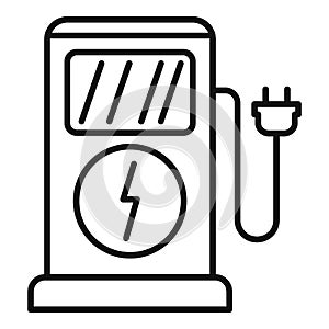 Charge eletric station icon, outline style