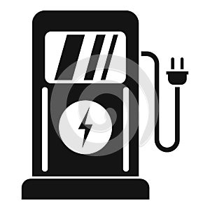 Charge eletric station icon, simple style