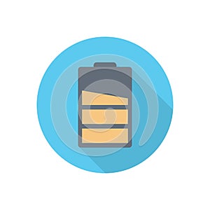 Charge vector flat color icon
