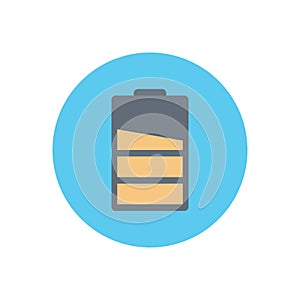Charge vector flat color icon
