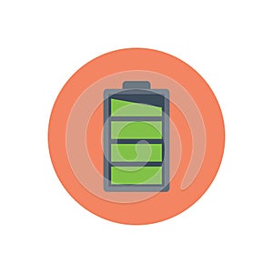 Charge  vector flat color icon
