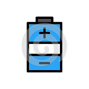 Charge  vector flat color  icon