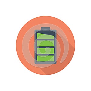Charge  vector flat color icon