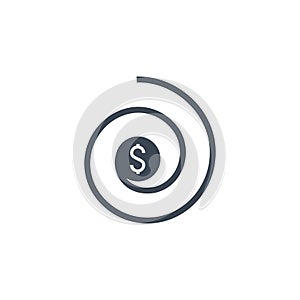 Chargeback related vector glyph icon.