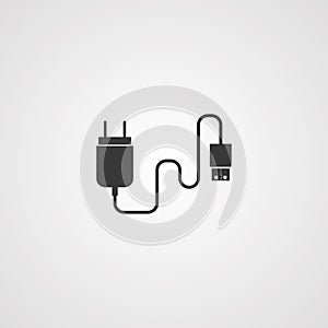 Charger adapter vector icon sign symbol