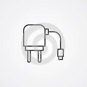 Charger adapter vector icon sign symbol