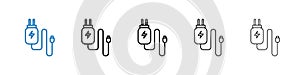 Charger icon vector set on white background