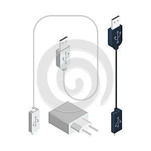 Charger Isometric Illustration
