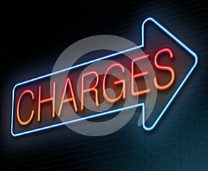 Charges concept. photo