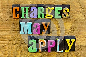 Charges charge apply hidden fee invoice energy power charge pay expense photo
