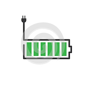 charging battery icon vector element design template