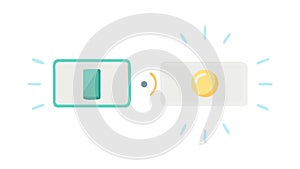 Charging Battery Level Indicator UI Icon, vector design Generative AI