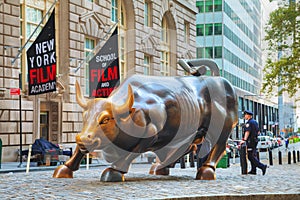 Charging Bull sculpture in New York City