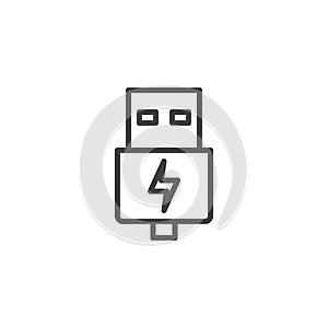 Charging Cable line icon