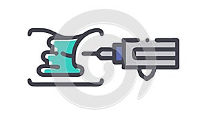 Charging Cable Power Connector - Energy Technology Icon, vector design Generative AI
