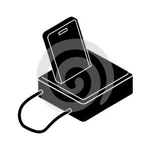 Charging Dock Vector Logo for Tech Devices