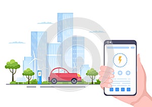 Charging Electric Car Batteries with the Concept of Charger and Cable Plugs that use Green Environment, Ecology or Sustainability