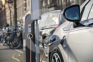 Charging an electric car in public station