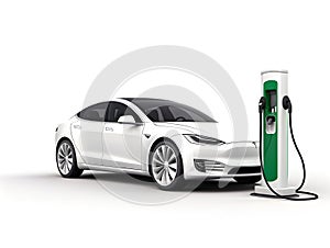 charging EV car electric vehicle clean energy for driving future, eco-friendly alternative energy concept, futuristic hybrid vehic