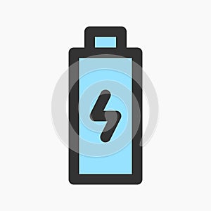 charging icon vector. charger is being connected