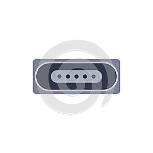 Charging pc universal connector icon. Vector graphic illustration of Port in flat style.