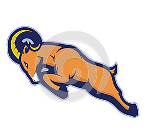 Charging ram mascot photo