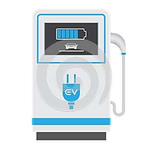Charging station for electric car, EV recharging point, charging