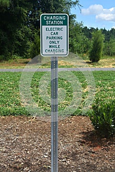 Charging Station for Electric Car Sign