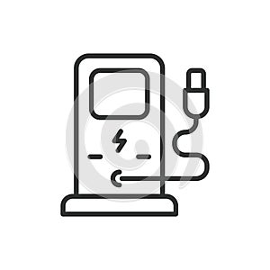 Charging station, in line design. Charging, Station, Electric vehicle, EV, Alternative energy, Green technology