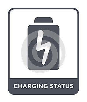 charging status icon in trendy design style. charging status icon isolated on white background. charging status vector icon simple