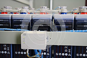 Charging system of industrial DC battery electric power supply accumulators.