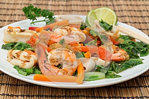 Chargrilled Calamari and KIng Prawns - Vietnamese cuisine photo