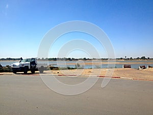 Chari river, border between N'Djamena, Chad and Cameroon