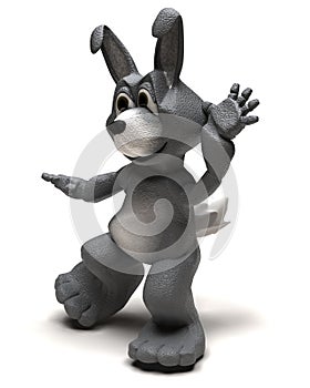 Charicature of a rabbit listening