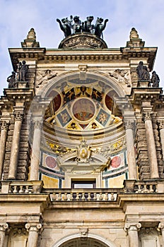 Chariot on opera building - Dresden, Germany