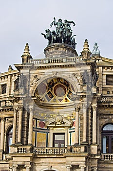 Chariot on opera building - Dresden, Germany