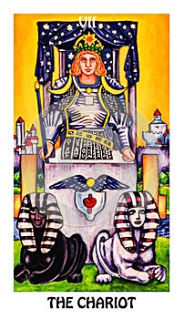 The Chariot Tarot Card Major Arcana Rider Waite Smith