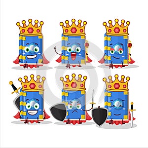 A Charismatic King ice book of magic cartoon character wearing a gold crown
