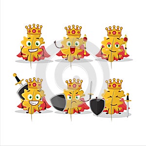 A Charismatic King oak yellow leaf angel cartoon character wearing a gold crown