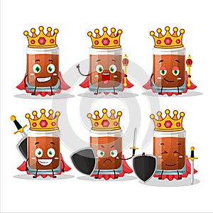 A Charismatic King root beer with ice cream cartoon character wearing a gold crown