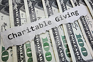 Charitable Contribution money photo