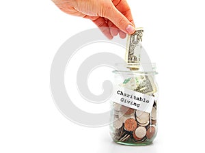 Charitable Giving jar