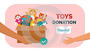 Charitable toys donation for kids photo