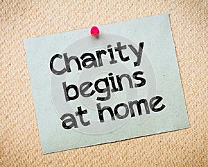 Charity begins at home