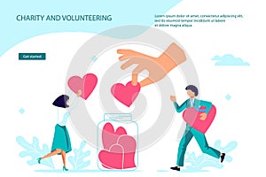 Charity benevolence and volunteering webpage