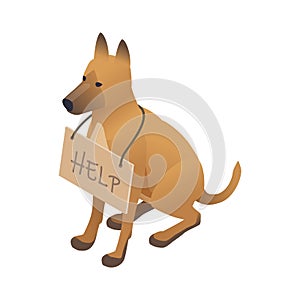 Charity For Dogs Vector Illustration