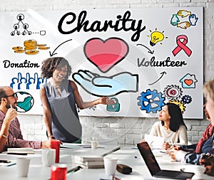 Charity Donate Welfare Generosity Charitable Giving Concept photo