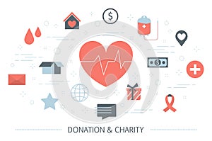 Charity and donation concept. Idea of support