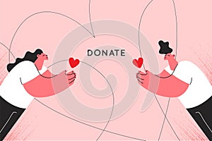 Charity, donation and social care concept