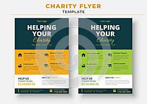 charity flyer Template, life charity existence promotion, education program flyer design